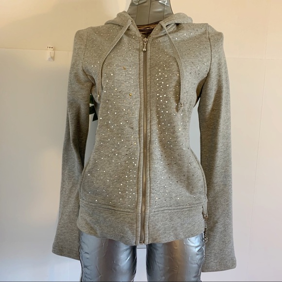Ykk Jackets & Blazers - YKK DB life Rhinestone Sweatshirt Jacket! Size S